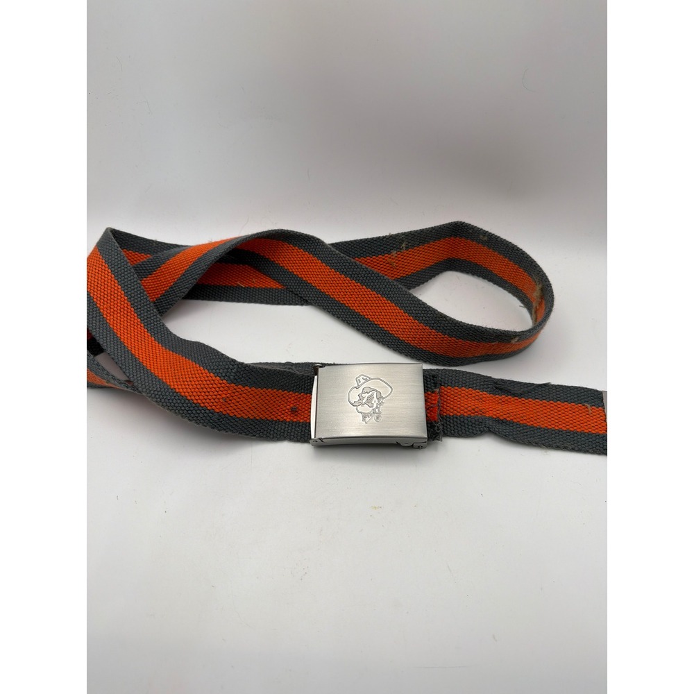 Oklahoma State University OSU Cowboys Pistol Pete Canvas Web Belt Orange Gray